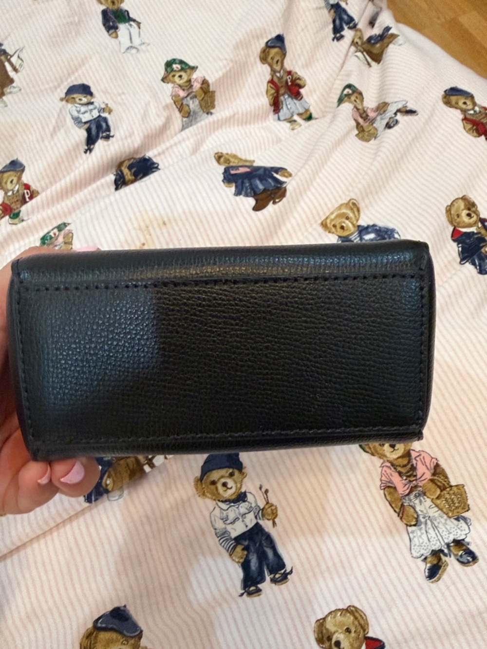 Kate Spade Black Pebbled Leather Mini Top-Handle Bag with Gold Hardware - Picture 6 of 6